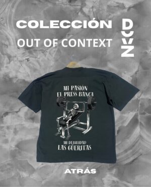 Camiseta gym "Mi pasión el press banca mi debilidad las güeritas"